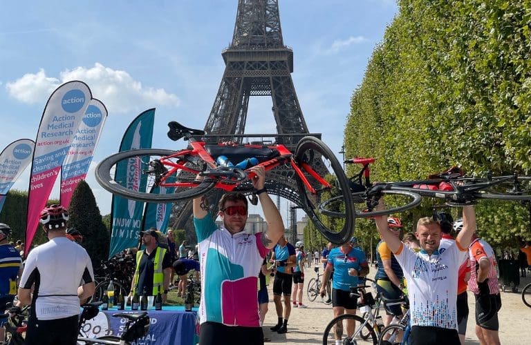 James, who took on the London to Paris Bike Ride in honour of his nan