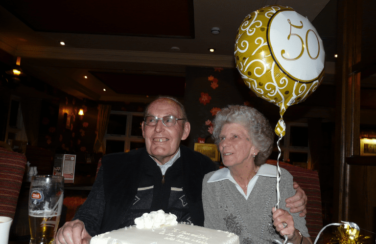 Rachael’s grandma and grandad on their 50th wedding anniversary