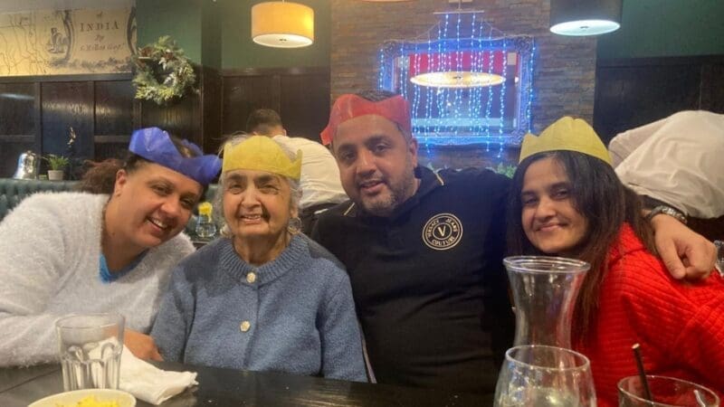 Storyteller Harj with her siblings and her mum