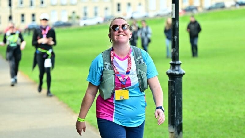 Dementia UK participant taking part in the Bath 50 ultra challenge